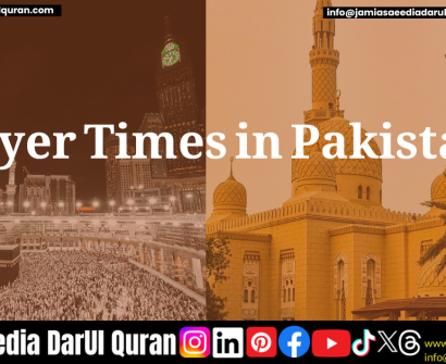 Prayer Times in Pakistan